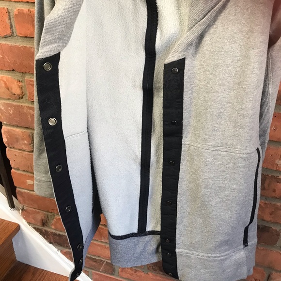 Lululemon Yin To My Yang Cardi Jacket Sweater Fleece Snaps Shawl Collar Pockets - Picture 13 of 16